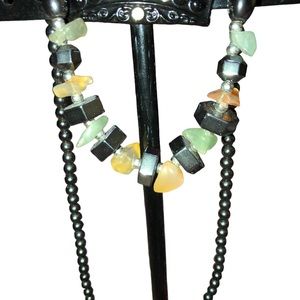 Orange and Green Stones Necklace